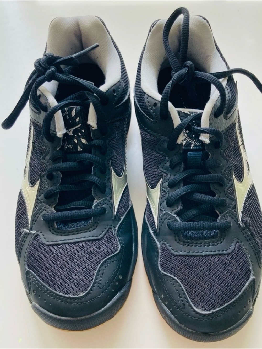 Mizuno Black and Silver Women’s Athletic Trainers- Volleyball Shoes